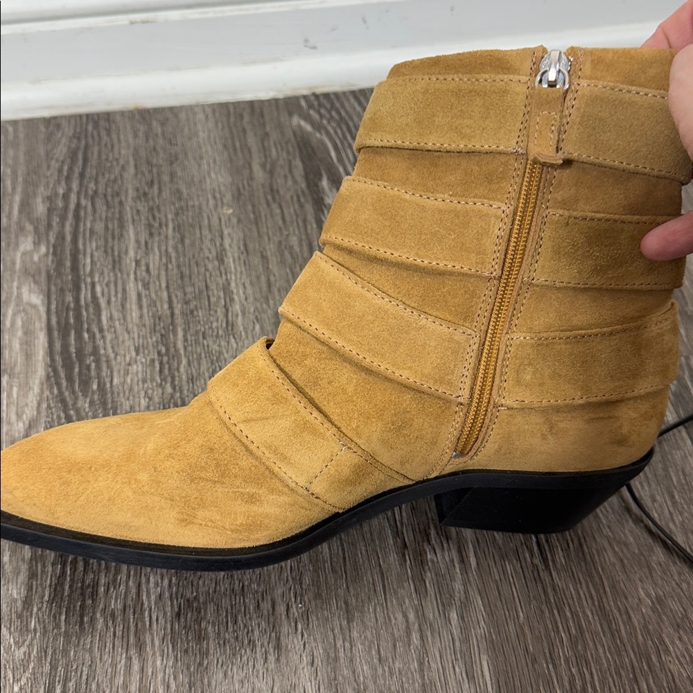 ALOHAS Eras Suede Tan Leather Ankle Boots - Picture 8 of 13